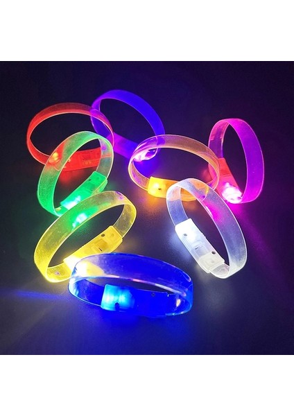 3 Modlu Pilli LED Işıklı Esnek Parti Bilekliği Pembe fırsatları