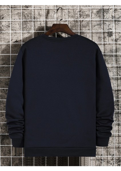 Bear Print Lined Sweatshirt Lacivert fiyatları