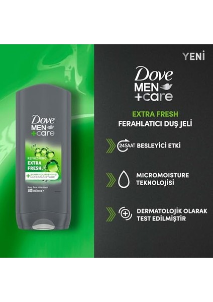 Dove Men Care Extra Fresh Duş Jeli 400 Mililitre fırsatları