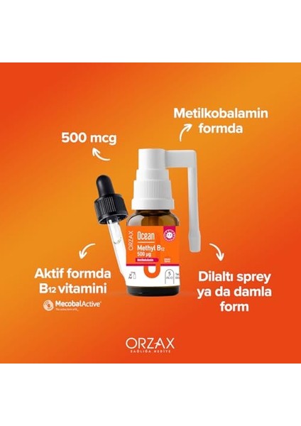 Methyl B12 Dilaltı Sprey 500MCG 5 ml fırsatları