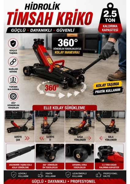 2 Ton Timsah Kriko Yüksek Kalite Metal Döküm Malzeme ile Tüm Araçlar için Uygun fiyatları