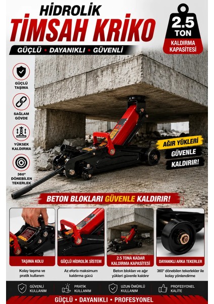 2 Ton Timsah Kriko Yüksek Kalite Metal Döküm Malzeme ile Tüm Araçlar için Uygun fırsatları