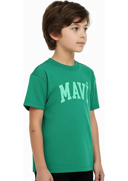 Mavi Baskılı Yeşil Tişört 6610484-71697 indirimleri