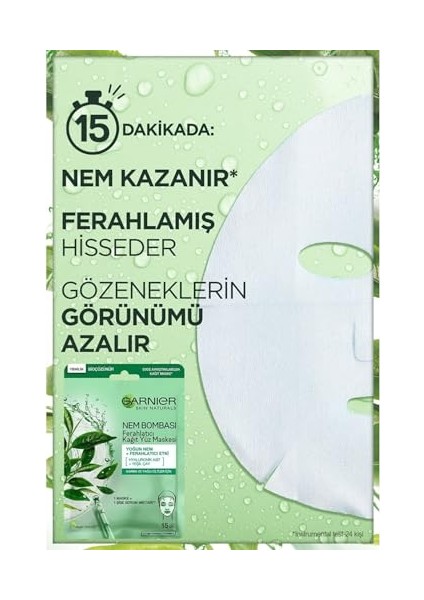 Garnier Nem Bombası Ferahlatıcı Kağıt Maske fiyatları