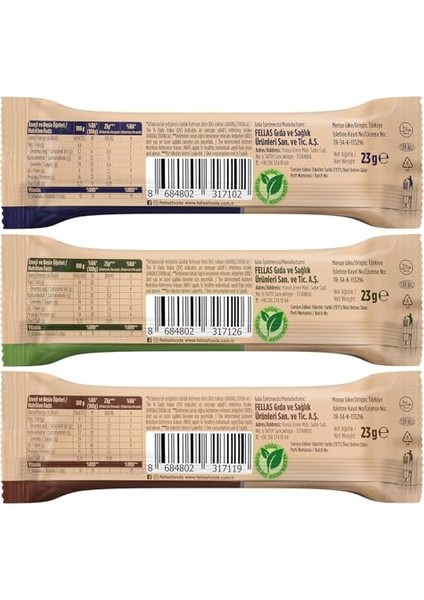 Fellas Granola Bar Karma Kutu, 3 Çeşit, 12 Adet modelleri