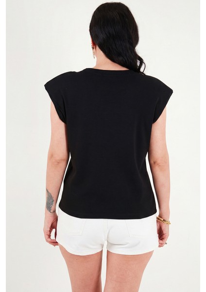 Pamuklu Regular Fit Taş Detaylı Bluz Bayan Bluz 5866945
