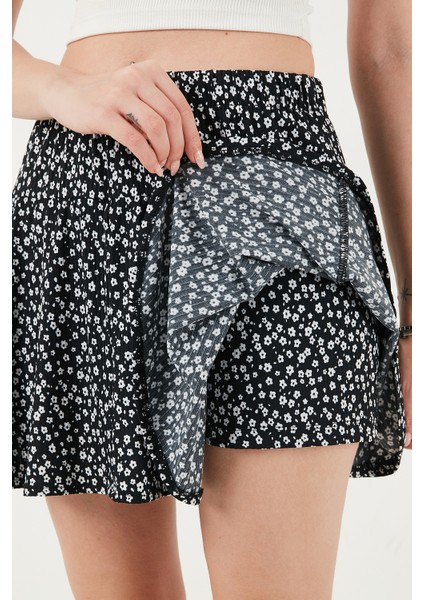 Beli Lastikli Mini Şort Etek Bayan Etek 5864024