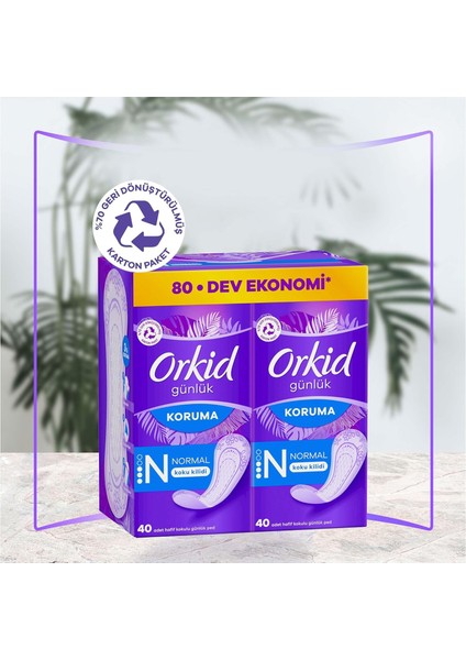 Oreviosell Orkid Günlük Ped Normal Dev Ekonomi Paketi 80'li