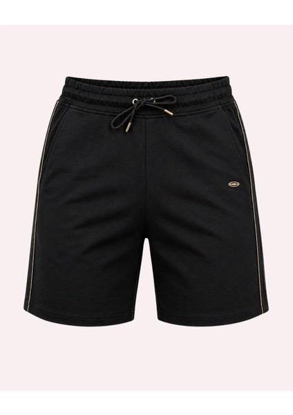 Metal Logo Detaylı Slim Fit Kadın Şort Bermuda fiyatları