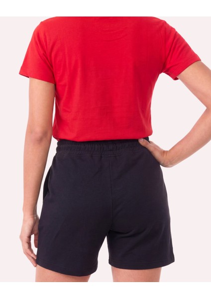 Metal Logo Detaylı Slim Fit Kadın Şort Bermuda indirimleri