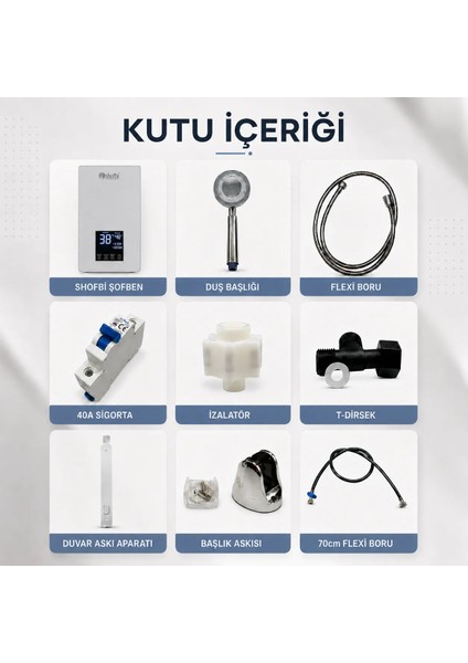 Shofbi Akıllı Şofben Sh-3s Gümüş indirimleri