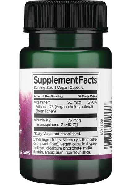 Vitamin D3 ve K2 Takviye Edici Gıda 60 Kapsül fiyatları
