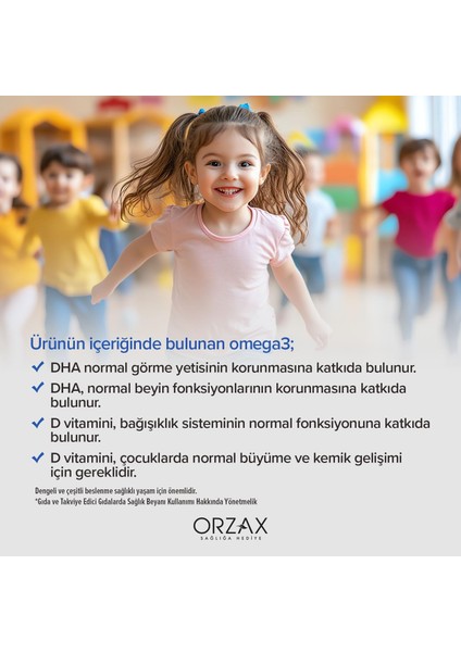 Kids Gummies Omega 3 60 Çiğnenebilir Jel Form (2 Paketi) fırsatları