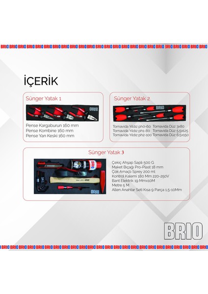 Brio Takım Çantası Dolu 3 Gözlü 420 mm fiyatları