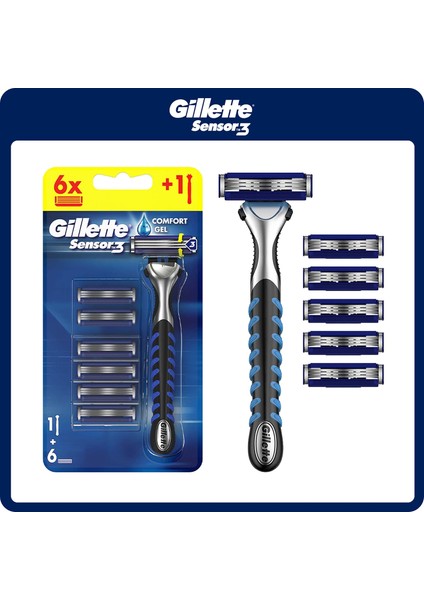 Gillette Sensor3 Tıraş Makinesi Plus 6 Bıçak fiyatları