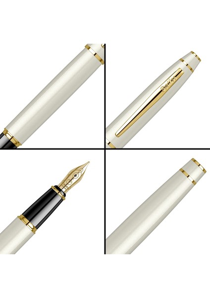 Scrikss 35 Dolma Kalem Beyaz Altın F Uç modelleri