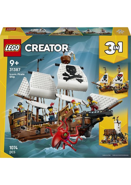 LEGO Creator 3’ü 1 Arada Ikonik Korsan Gemisi 31387 modelleri