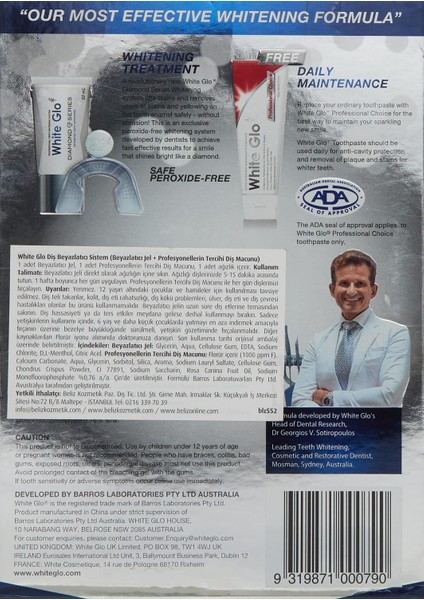White Glo Profesyonel Diş Beyazlatma Seti , 150 gr fırsatları