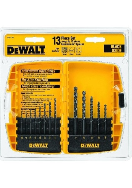 Dewalt Pilot Noktalı Siyah Oksit Matkap Ucu Seti, 13 Parça (DW1163) fiyatları