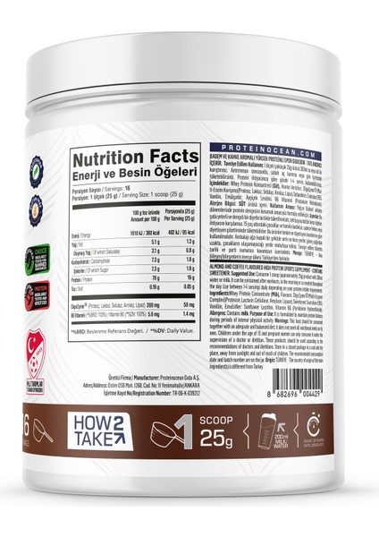 Whey Protein Almond Coffee - 400G - 16 Servis fiyatları