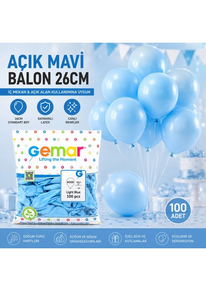 Iç Mekan - Açık Mavi Balon 10 Inc - 26CM - 100PCS BX40 fiyatları