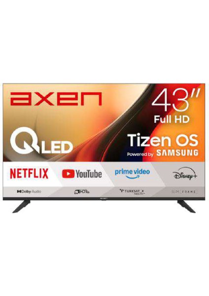 Axen 43 Inç 108 Ekran QLED Fhd Tizen Smart Tv AX43QFMLN-T08I