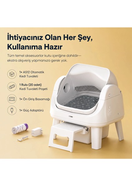 Autoscooper AS12 Lite Akıllı Otomatik Kedi Tuvaleti