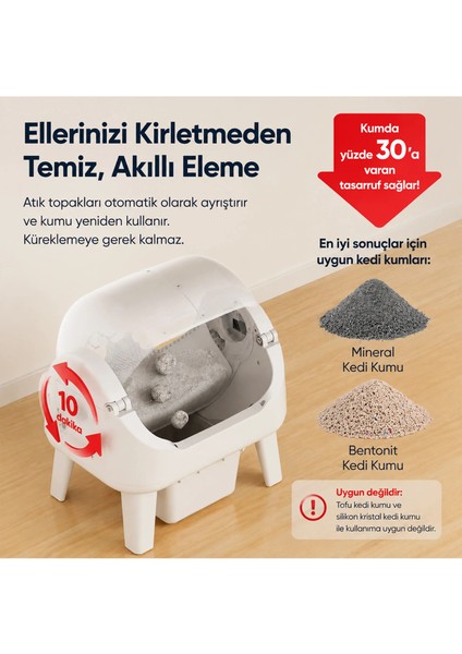 Autoscooper AS12 Lite Akıllı Otomatik Kedi Tuvaleti indirimleri