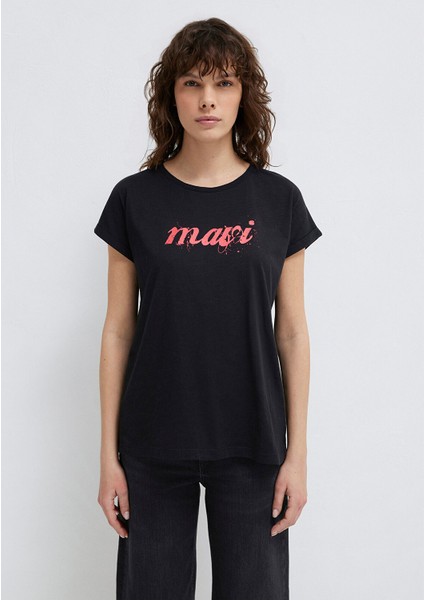 Mavi Logo Baskılı Siyah Tişört 166422-900 modelleri