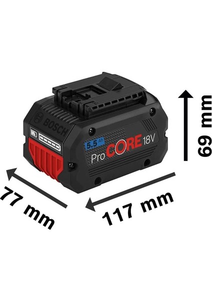 Bosch Professional Procore 18 Volt 5,5 Ah Li-Ion Akü modelleri