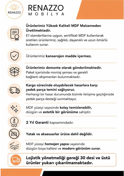 Shark New 2 Çekmeceli Tek Kişilik Mdf Karyola fiyatları
