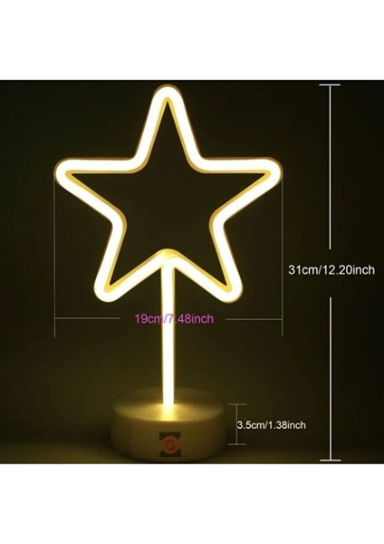 Yıldız Neon LED Lamba modelleri