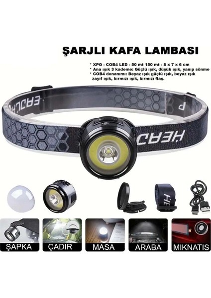 7 Mod Şarjlı Kafa ve Kamp Lambası WT-618 fiyatları