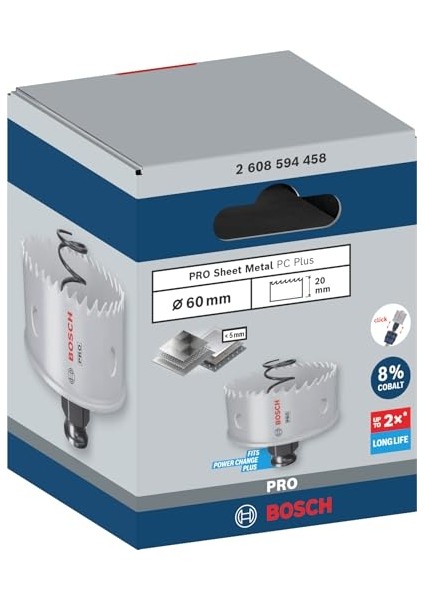 x Pro Sheet Metal Power Plus Delikli Testere Paslanmaz Çelik Levhalar Çelik Levhalar Ø 60 mm Prof modelleri