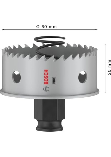 x Pro Sheet Metal Power Plus Delikli Testere Paslanmaz Çelik Levhalar Çelik Levhalar Ø 60 mm Prof fırsatları