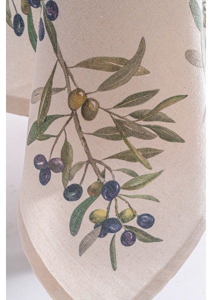 Olive Keten Masa Örtüsü modelleri