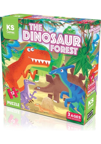 Ks Games The Dinosaur Forest Pre School Puzzle 12 fırsatları