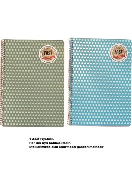 Fast Notebook Spiralli Pp. Kapak A4 80YP. Kareli Defter 8571 - Tekli fiyatları