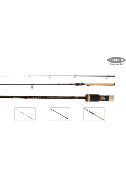 Vantage Carbon 180CM 3-15G Spin Kamışı fiyatları