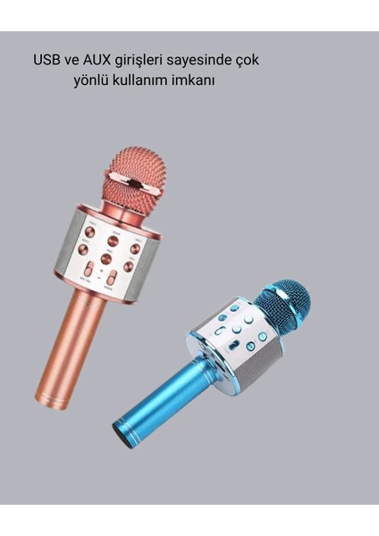 Kablosuz Bluetooth Karaoke Mikrofon Yankı Efektli modelleri