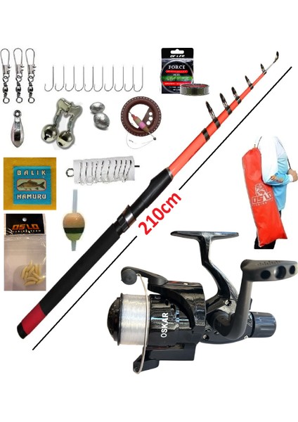 Dolphin 210cm 50-150gr- 4000 Spin Atçek Yemli Kıyı Çocuk Olta Takımı Seti fırsatları