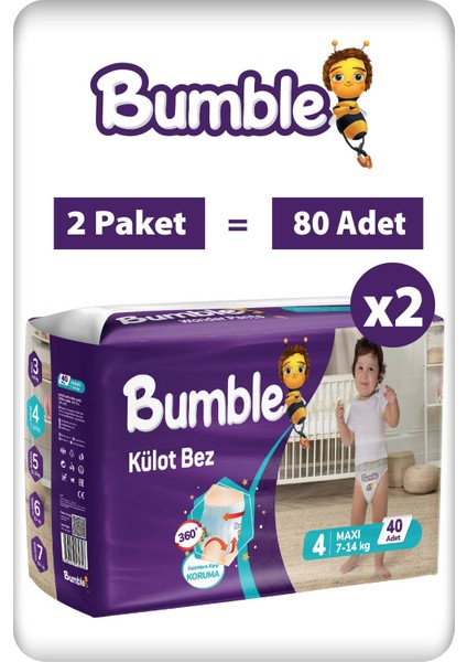 4 Numara Maxi Külot Bebek Bezi 80 Adet | 9-14 Kg fiyatları