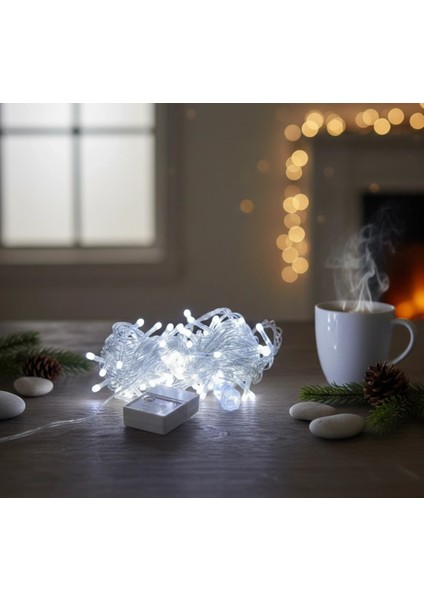 ™- Damla Uçlu Beyaz Işık Şeffaf Kablo 10M 100 LED fiyatları
