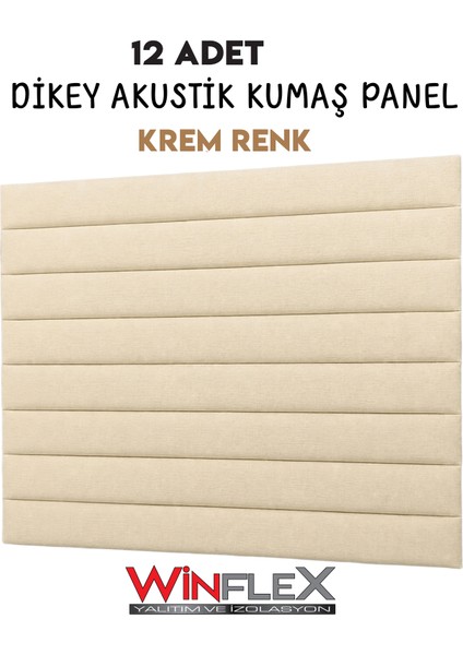 12’li Dikey Akustik Kumaş Panel (10X210 Cm) Krem fiyatları