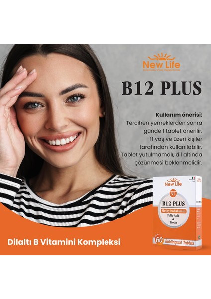 Irmakxx Newlife B12 Plus Methylcobalamin Folik Asit Biotin fiyatları