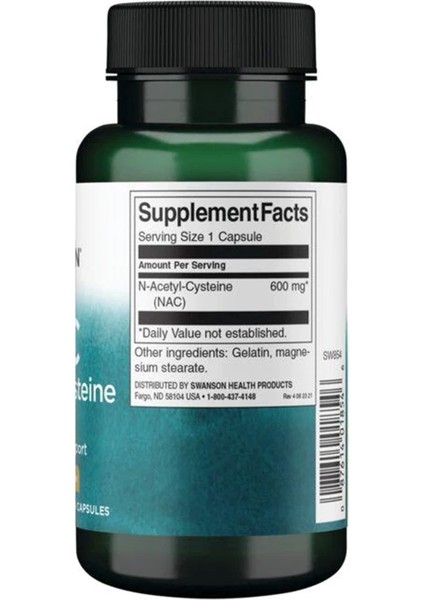 Premium N-Acetyl Cysteine 600MG 100 Capsul.abd Menşei. fiyatları