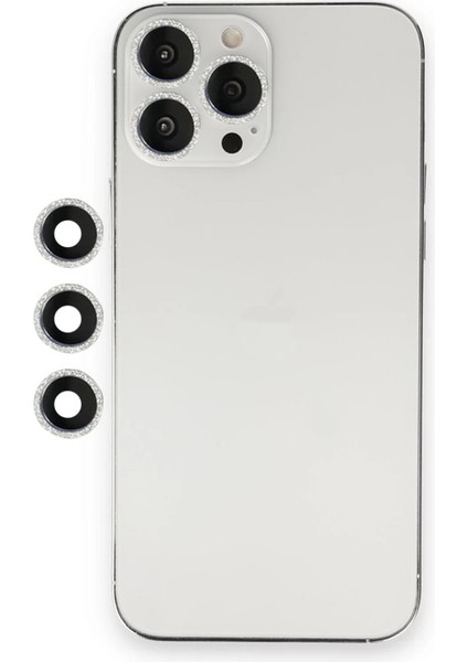 Apple iPhone 12 Pro Shine Kamera Lens - Gümüş modelleri