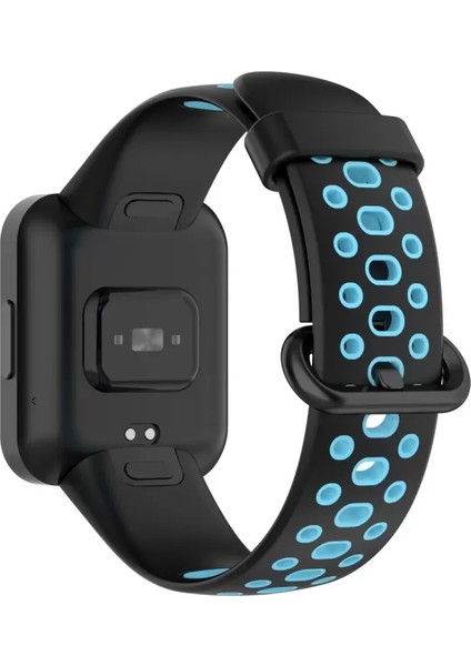 Bezos Watch 2 Spor Delikli Kordon - Siyah-Mavi Fiyatı