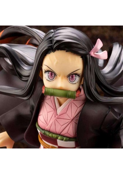 Demon Slayer Kimetsu No Yaiba Nezuko Kamado Fighting Version Aksiyon Figürü 17 cm modelleri
