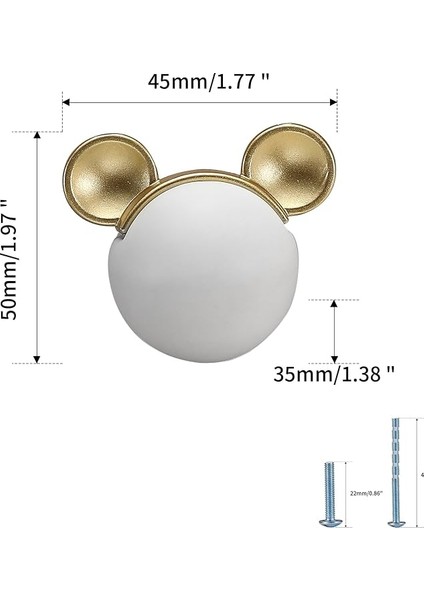 Fare Mickey Mouse Kulp Dolap Çekmece Seramik Çinko Alaşımı Kaliteli fiyatları